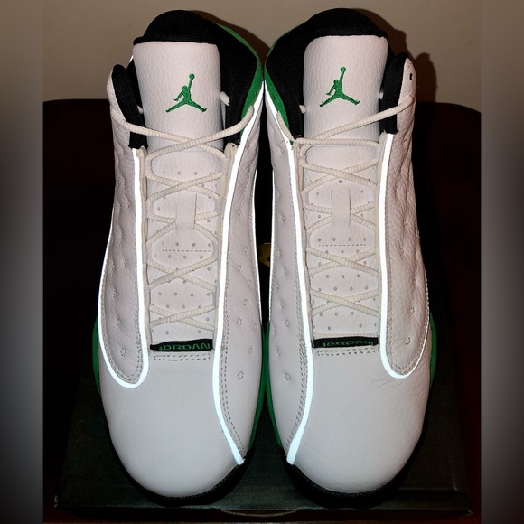 AIR JORDAN 13 RETRO “LUCKY GREEN” BRAND NEW GRADE SCHOOL SIZE 7Y - Picture 2 of 5